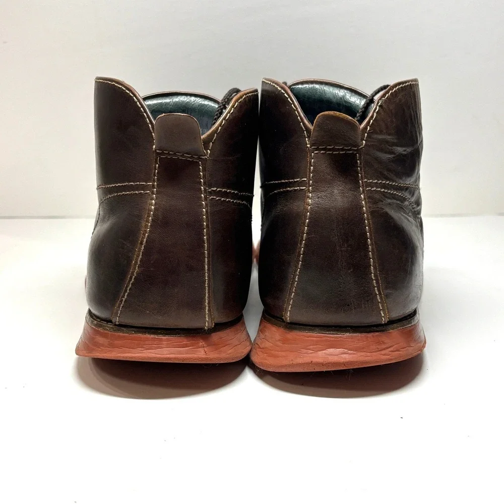 Florsheim Mens Brown Leather Lace Up Chukka Boots‎ Size 13D
